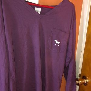 Pink long sleeve T-shirt